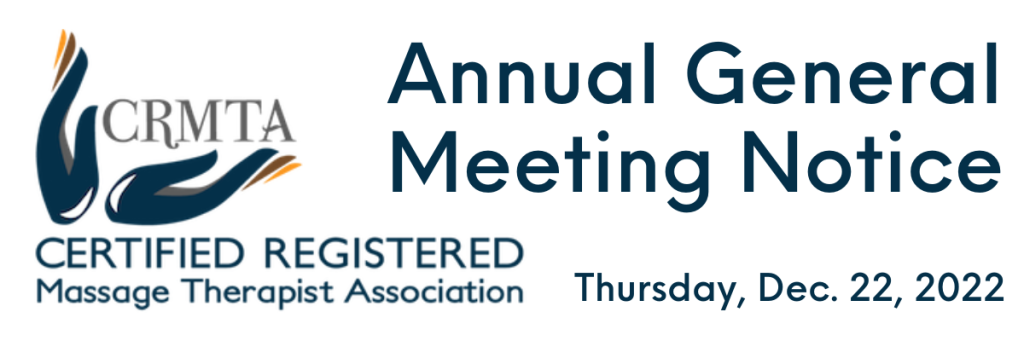 CRMTA will hold its Annual General Meeting on Thursday, December 22, 2023.